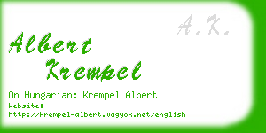 albert krempel business card